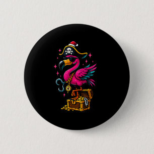 Pirate Flamingo Adventure Map Piratenflagge Hallow Button
