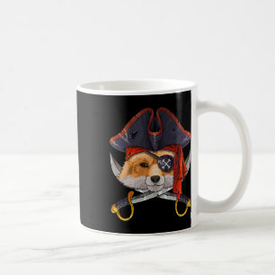 Pirate Fox Piratenflagge Halloween Kostümkreuz Kaffeetasse