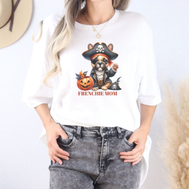 Pirate French Bulldog Halloween Frenchie Mom Tri-Blend Shirt (Von Creator hochgeladen)