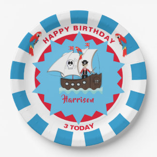 Pirate Geburtstag Niedliches Schiff Kinder Persona Pappteller
