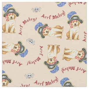 Pirate Gelbe Labrador Stoff