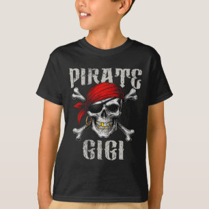 Pirate Gigi Piratenflagge Flag und Skull Crossbone T-Shirt