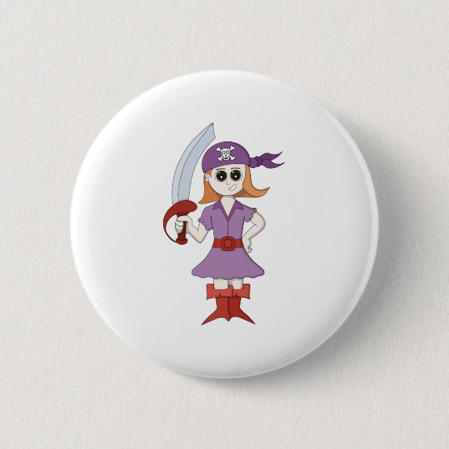Pirate Girl Button (Vorderseite)