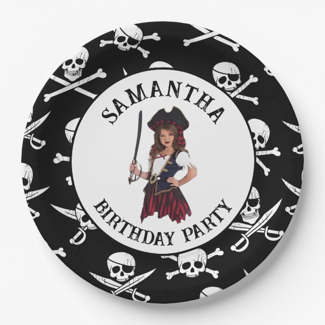 Pirate Girl Paper Tellers Pappteller (Vorderseite)