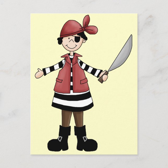 Pirate Girl Postkarte (Vorderseite)