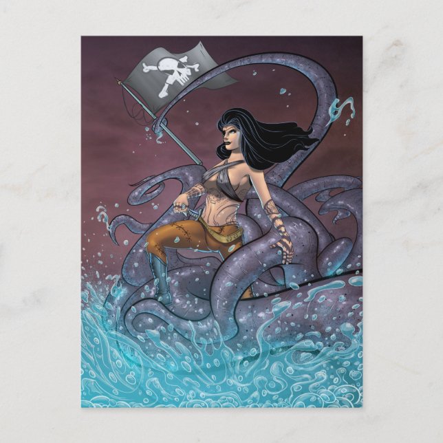 Pirate Girl Postkarte (Vorderseite)