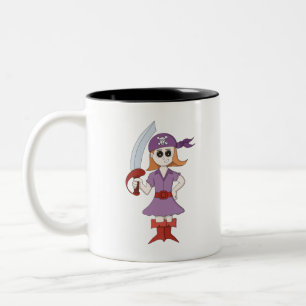 Pirate Girl Zweifarbige Tasse