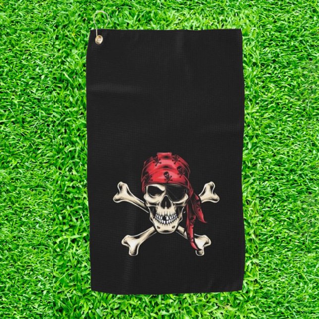 Pirate Golf Geschenk Golfhandtuch (Tee off with treasure!)