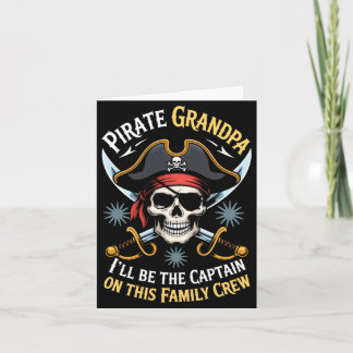 Pirate grandpa skeleton freeboater boat captain karte