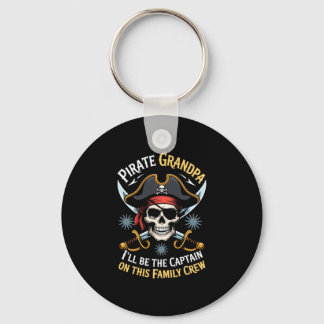 Pirate grandpa skeleton freeboater boat captain schlüsselanhänger