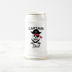 Pirate Graphic Keramik Beer Tasse, Zuhause Bar Bee Bierglas
