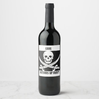 PIRATE GROG FLASCHE WEINETIKETT