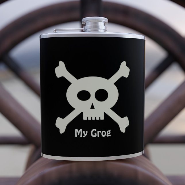 Pirate Grog Niedlich Skull & Crossbones Hüftkolben Flachmann (Von Creator hochgeladen)