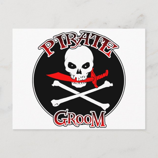 Pirate Groom Postkarte (Vorderseite)