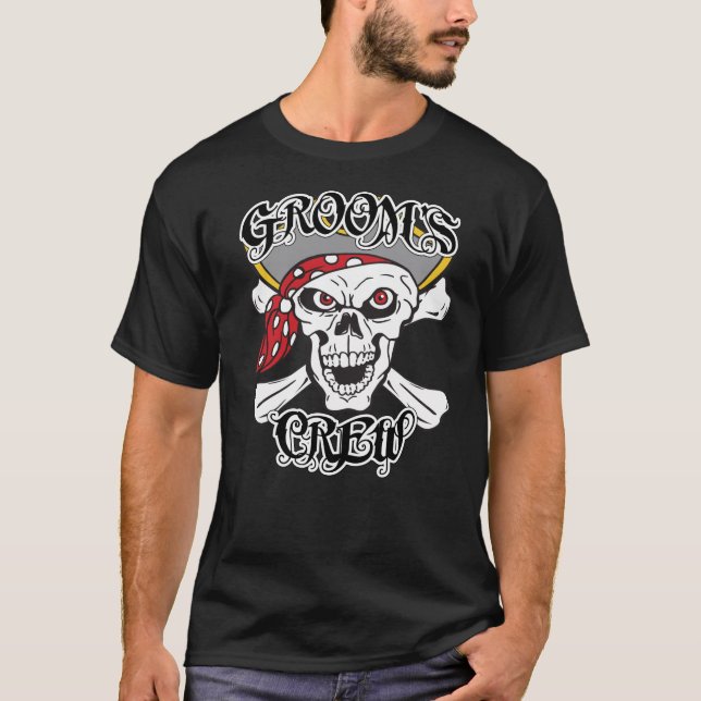 Pirate Grooms Crew T-Shirt (Vorderseite)