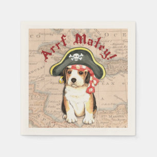 Pirate Hat Beagle Serviette