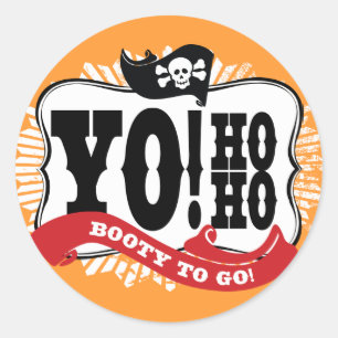 Pirate Hintern Sticker für Gefälligkeitstaschen od