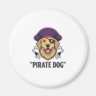 Pirate-Hund Vintage-Gravur-Shirt-Design_1 Magnet