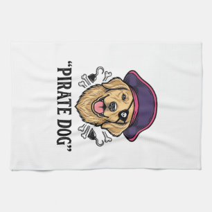 Pirate-Hund-Vintage-Stickerei-Shirt-Design_1 Geschirrtuch