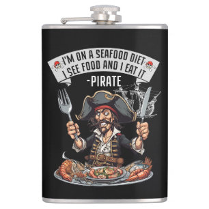 Pirate - ich bin auf einer Meeresfrüchte-Diät. Ich Flachmann