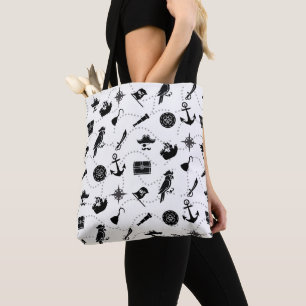 Pirate Icons Tote Bag   Halloween Trick oder Treat Tasche