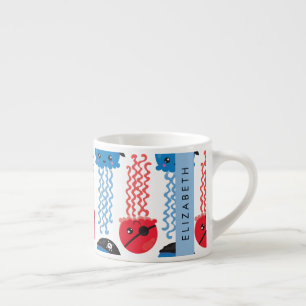 Pirate Jellyfish, Quallen Muster, Ihr Name Espressotasse