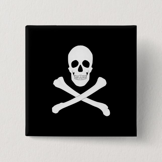 Pirate (Jolly Roger) Flag Button (Vorderseite)