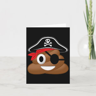 Pirate Kackte Funny Halloween Karte