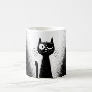 Pirate Katze – Süße, minimalistische Katzenkunst Kaffeetasse