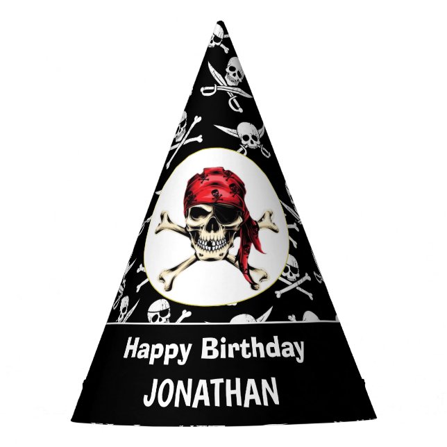 Pirate Kids Party Thema Partyhütchen (Vorderseite)