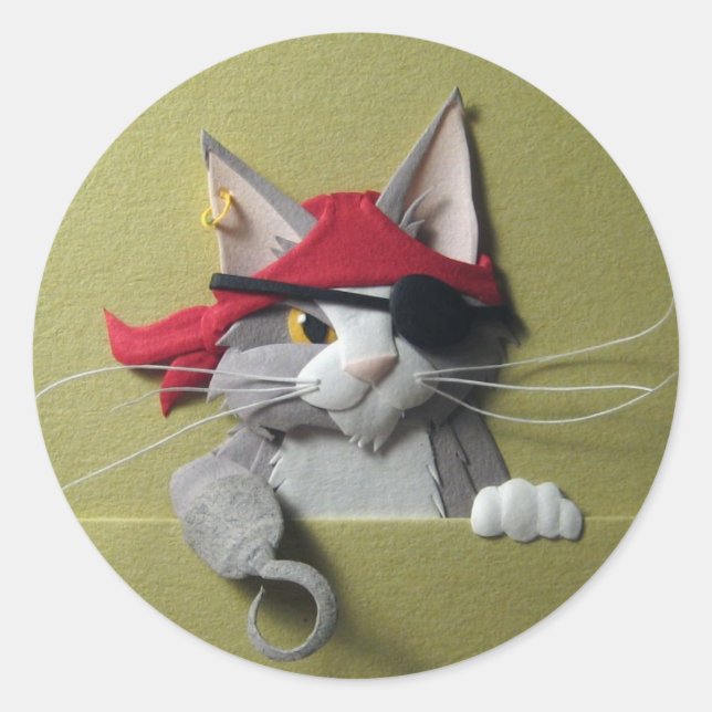 Pirate Kitten #2 Stickers (Vorderseite)