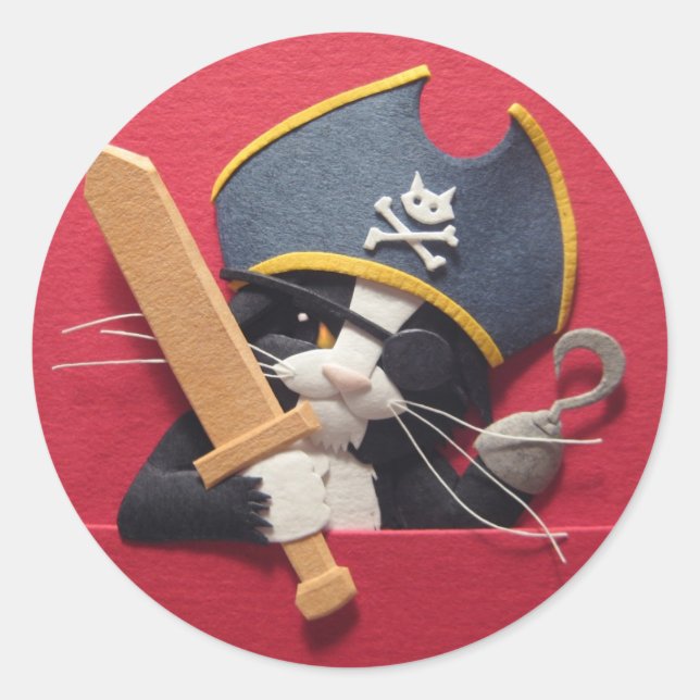 Pirate Kitten Stickers (Vorderseite)