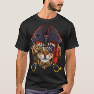 Pirate Maine Coon Piratenflagge Halloween Kostüm T-Shirt