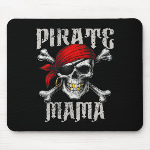 Pirate Mama Jolly Roger Flagge und Totenkopf Mousepad
