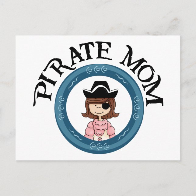 Pirate-Mama Postkarte (Vorderseite)