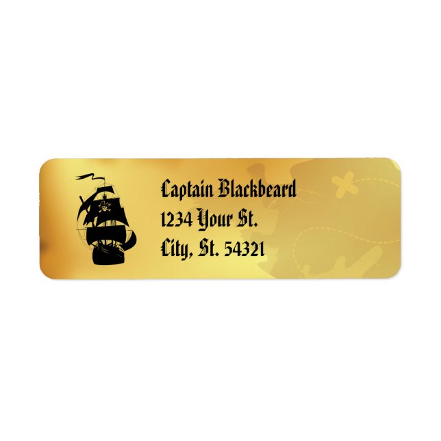 Pirate Map Address Labels (Vorne)