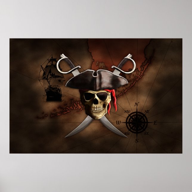Pirate Map Poster (Vorne)