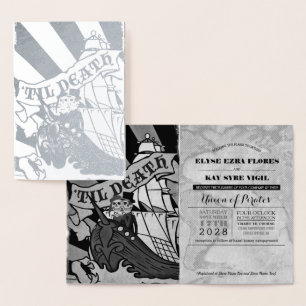 Pirate Mariage Silver Passeport Foil Carte