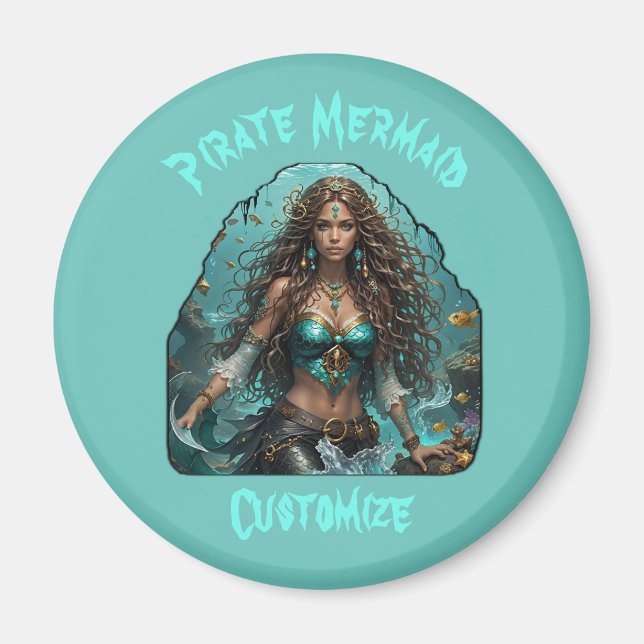Pirate Mermaid Lady Thunder_Cove Magnet (Vorne)