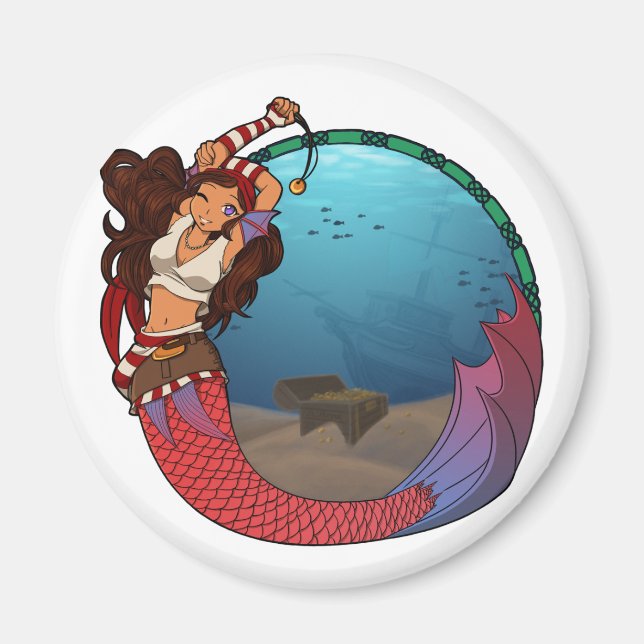 Pirate Mermaid Magnet (Vorne)