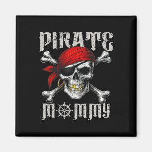 Pirate Mommy Piratenflagge Flag und Schädelknochen Magnet