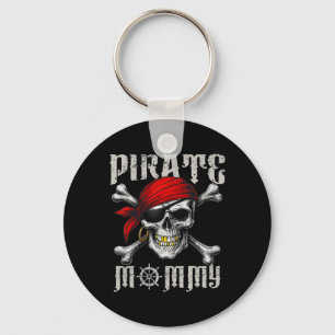 Pirate Mommy Piratenflagge Flag und Schädelknochen Schlüsselanhänger