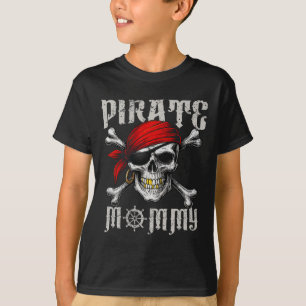 Pirate Mommy Piratenflagge Flag und Schädelknochen T-Shirt