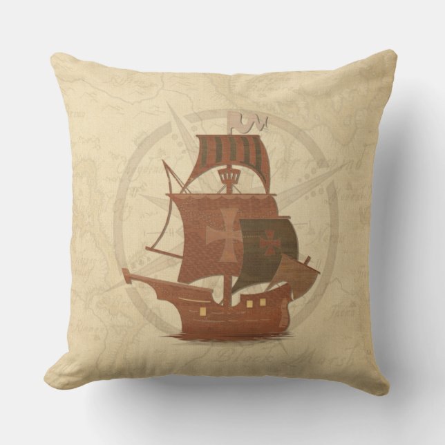Pirate Mystery Ship Kissen Für Draußen (Vorderseite)