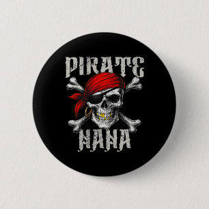 Pirate Nana Piratenflagge Flag und Skull Crossbone Button