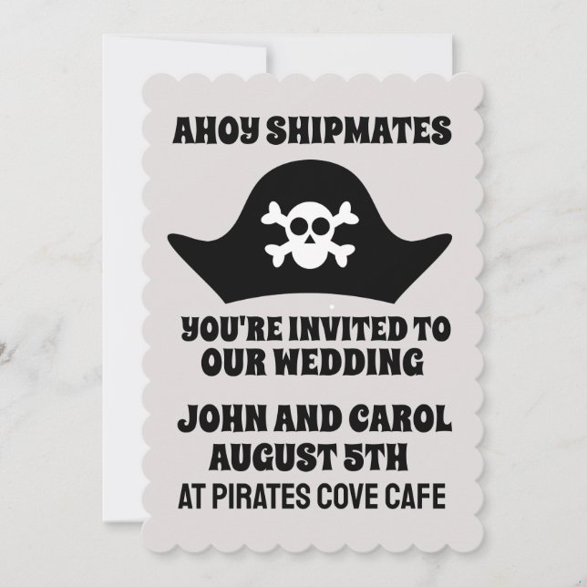 PIRATE NAUTISCHE THEMA-BREITERINVITATIONEN EINLADUNG (Vorderseite)