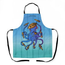 Pirate Octopus Drink Rum Funny Nautical