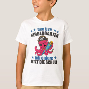 Pirate Octopus Einschulungsschule Kinder Schultasc T-Shirt
