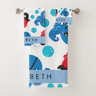 Pirate Octopus, Motif Octopus, Mer, Votre Nom