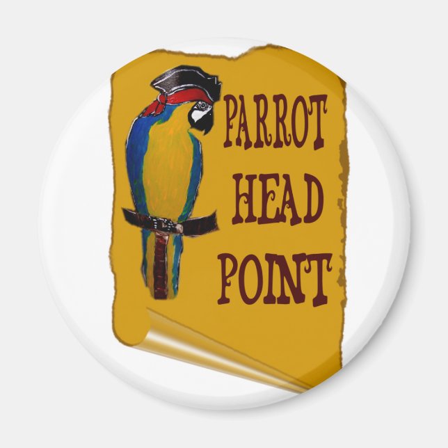 Pirate Parrot Head Magnet (Vorne)